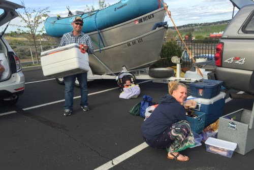 Teamwork at Ethan Nickel Outfitters.  It is a family affair!